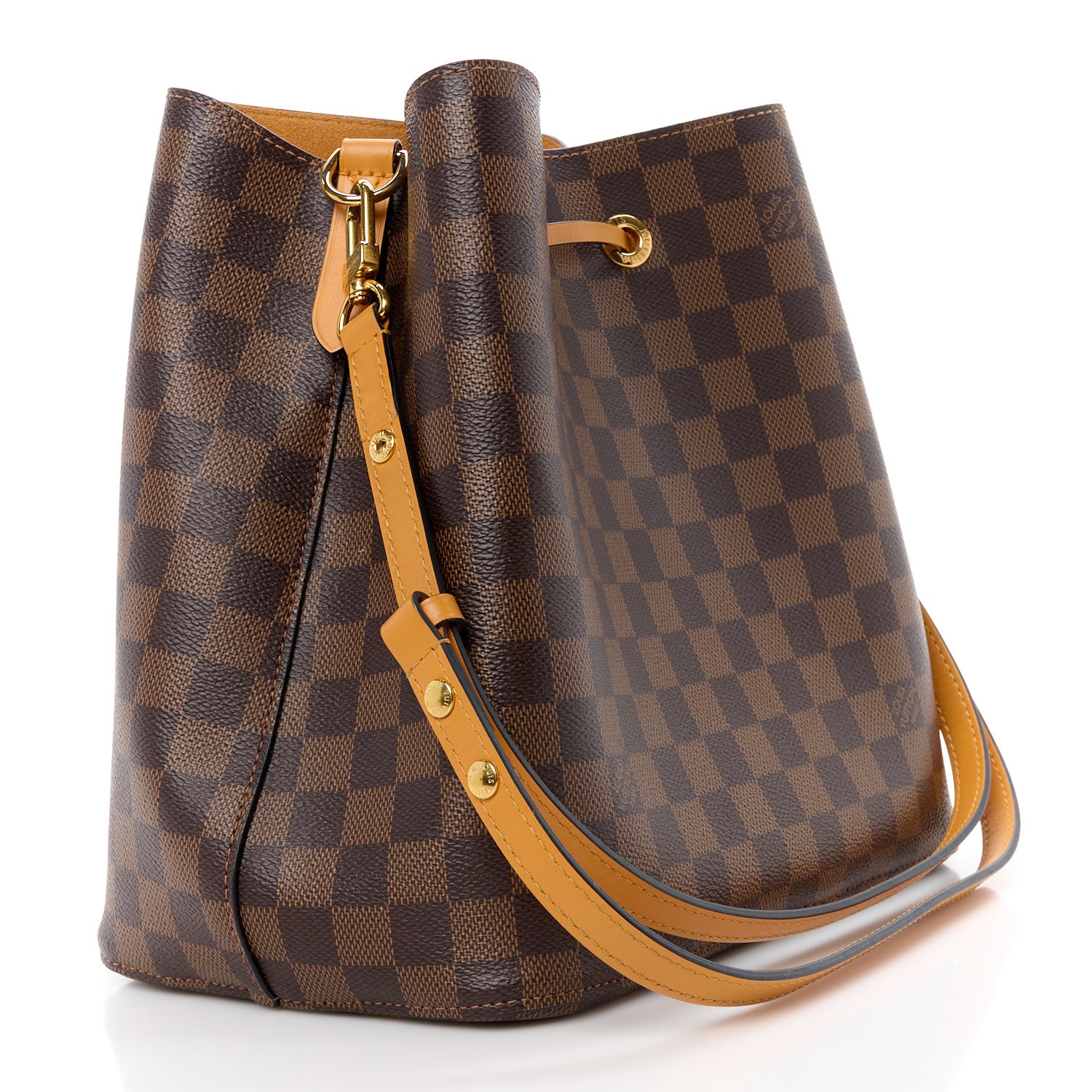 Louis Vuitton Damier Ebene Neonoe MM Safran 3 of 10