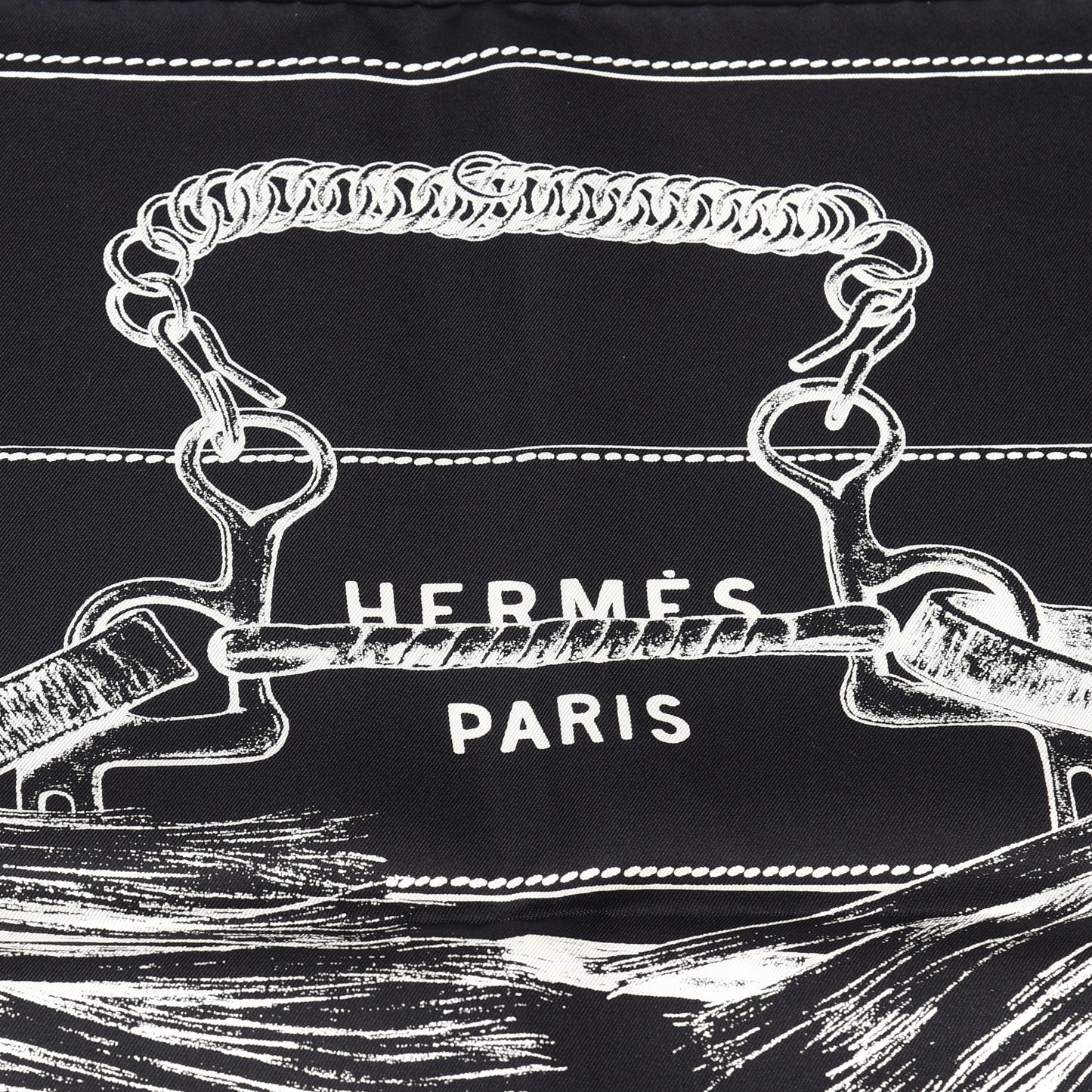 Silk Projets Carres Scarf 90 Black White