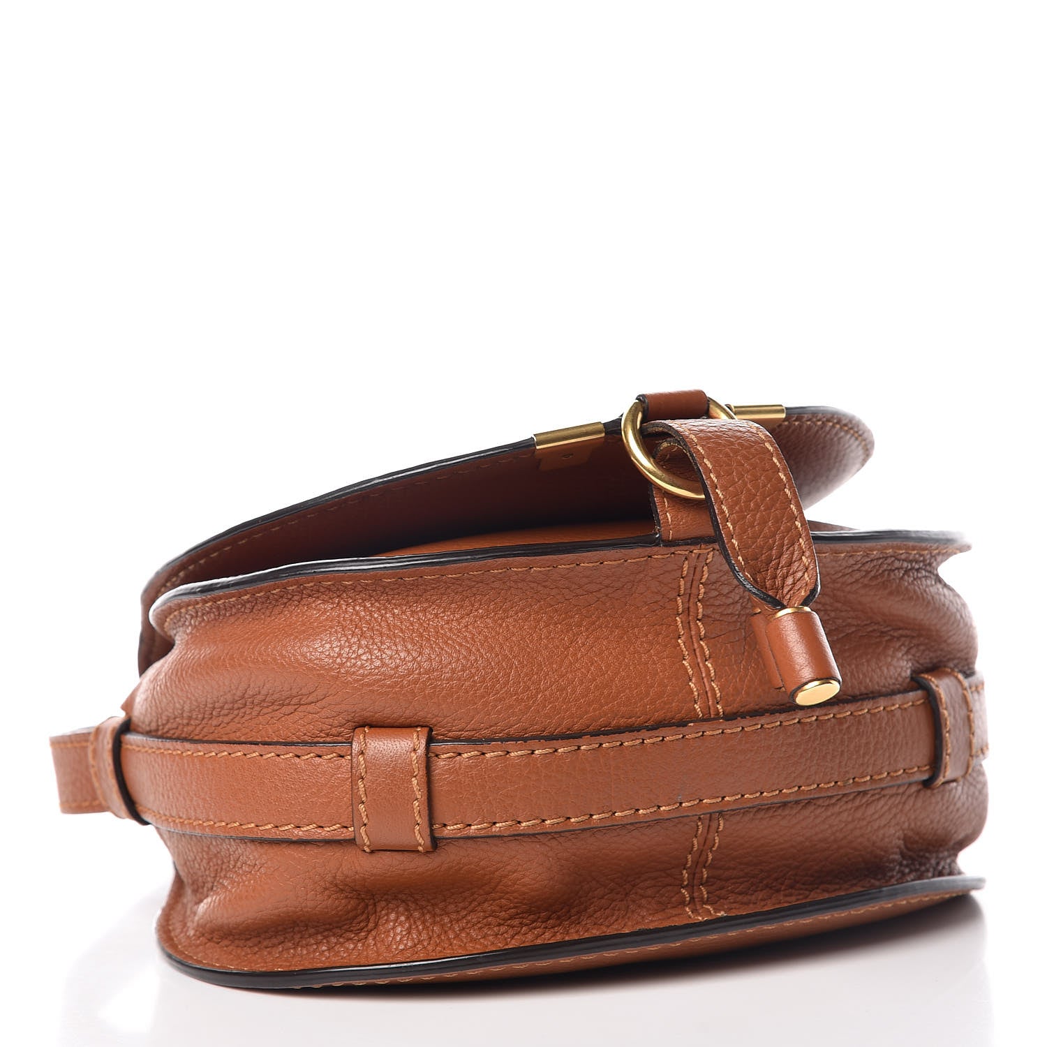 Chloe Calfskin Mini Marcie Round Crossbody Bag Tan 4 of 9