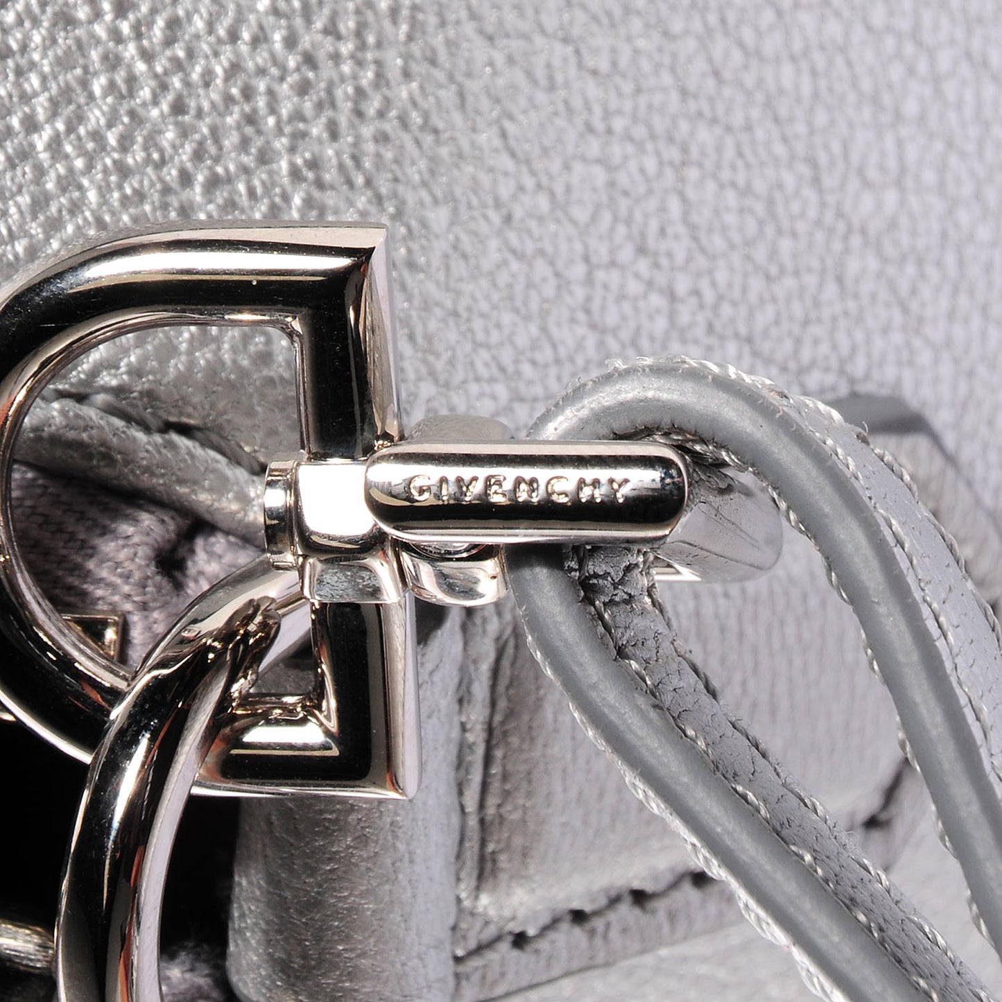 Sugar Goatskin Mini Antigona Silver