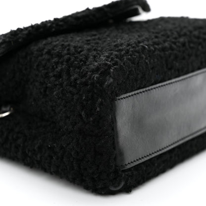Saint Laurent Shearling Toy Loulou Shoulder Bag Black 10 of 11