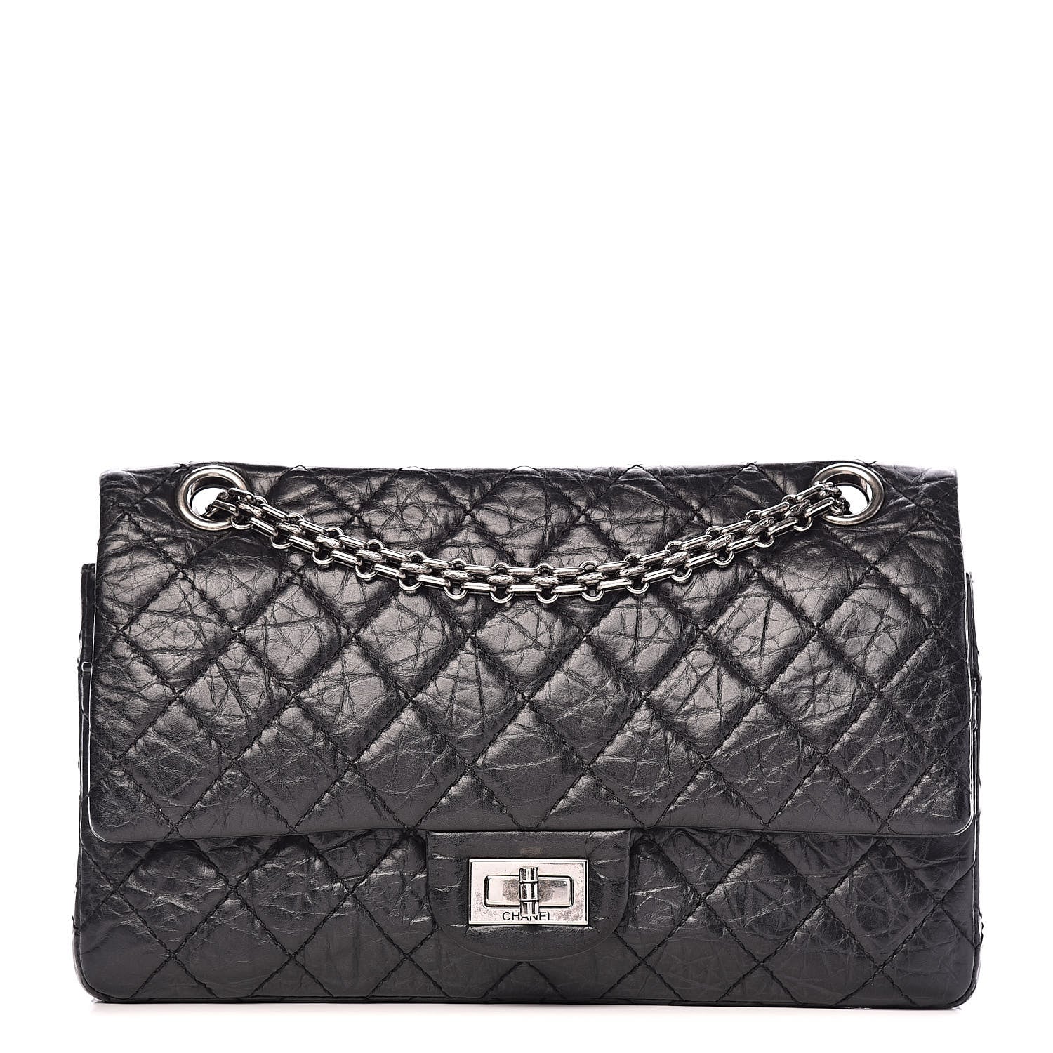 Chanel Aged Calfskin Quilted 2.55 Reissue 225 Flap Black 1 of 11
