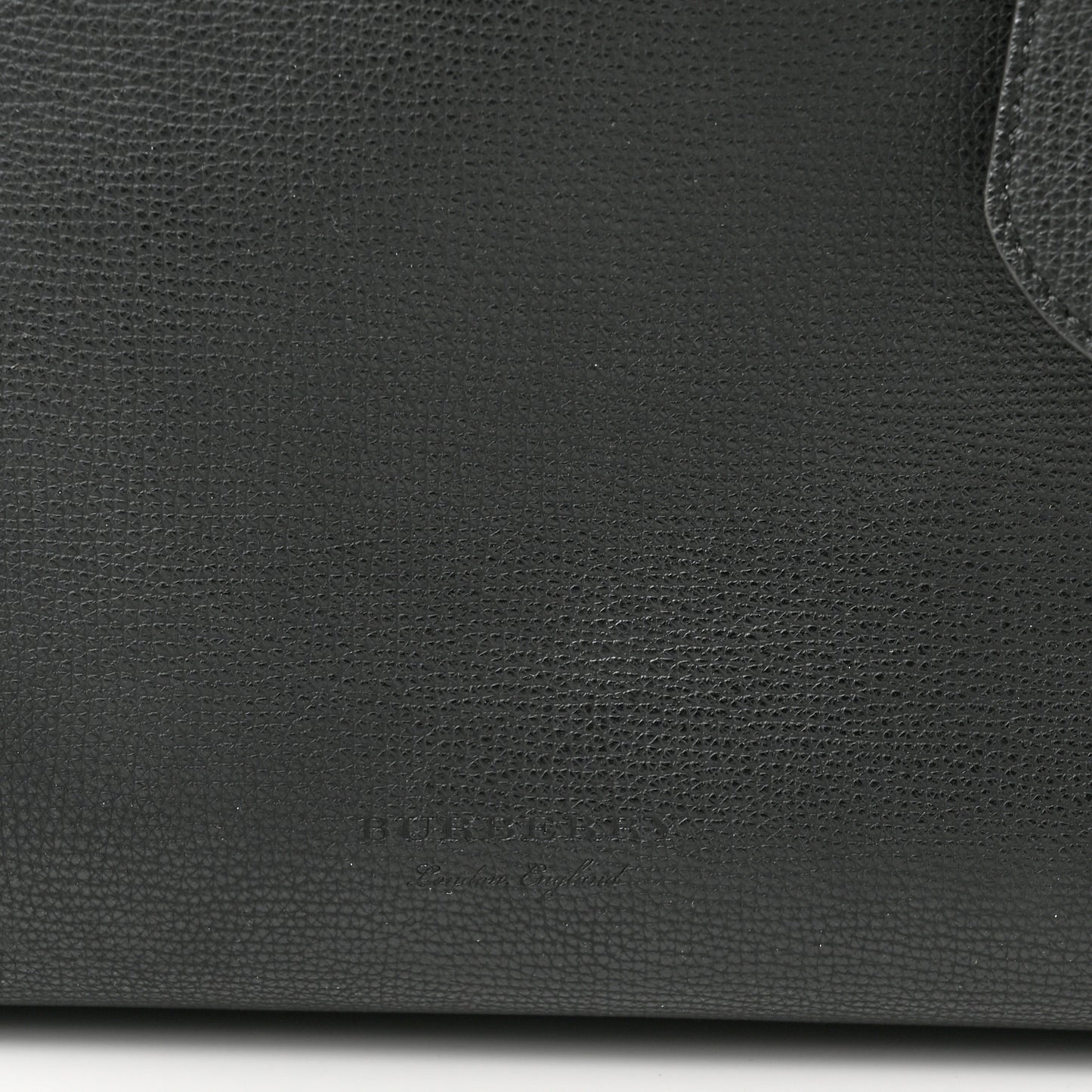 Grainy Calfskin Haymarket Check Medium Reversible Tote Black