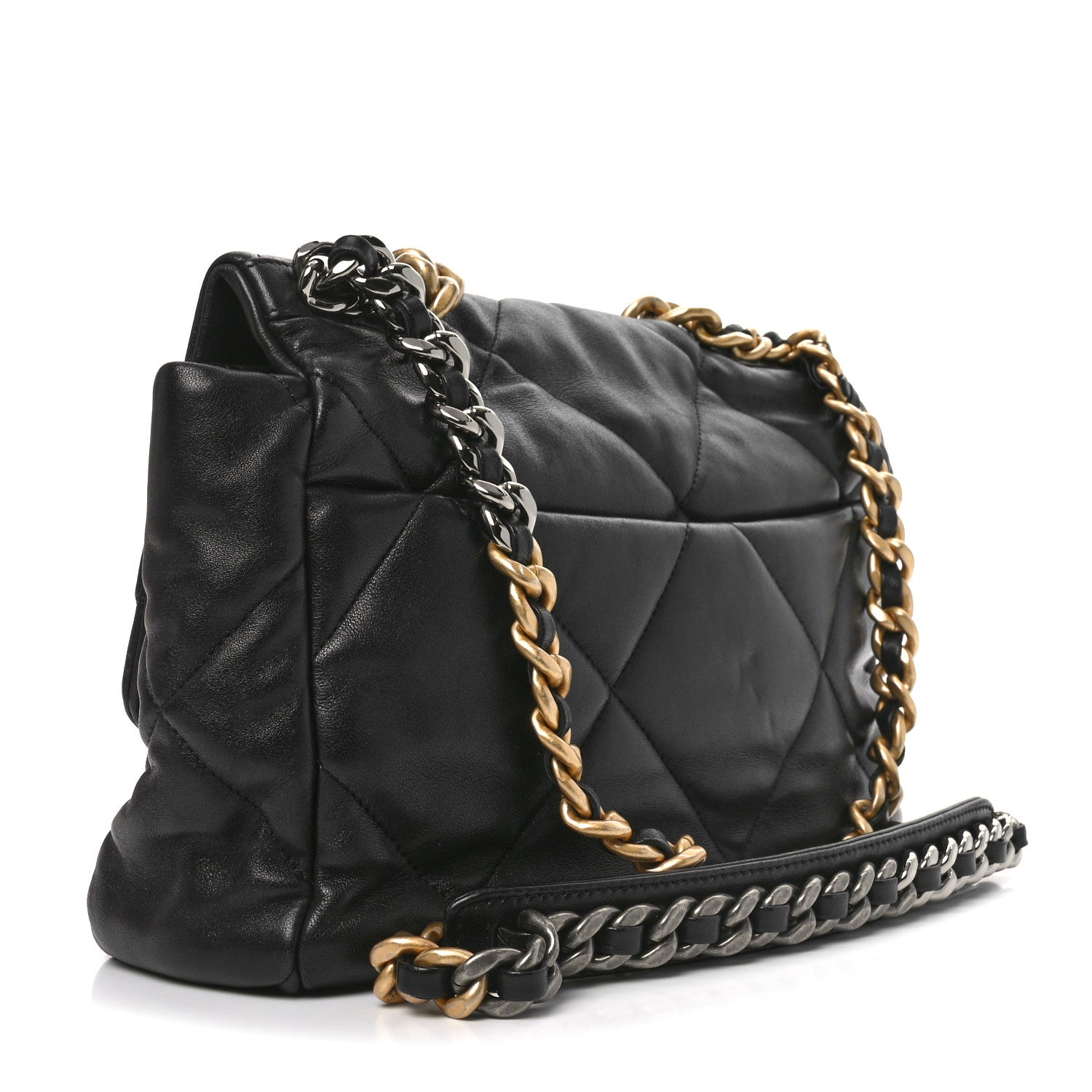 Chanel Lambskin Quilted Large Chanel 19 Flap Black 3 of 10