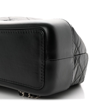 Chanel Aged Calfskin Quilted Small Gabrielle Backpack Black 10 of 13