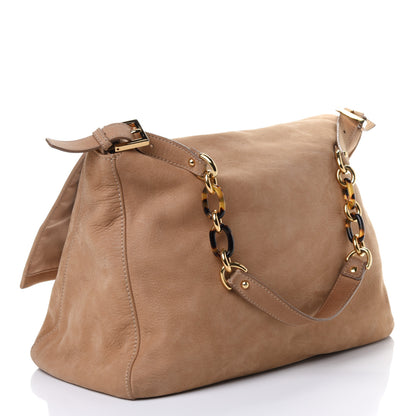 Fendi Vitello Savana Big Mama Baguette Caramello Tartaruga Natural 2 of 4