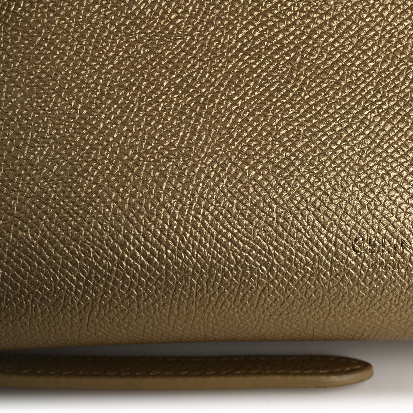 Laminated Calfskin Nano Belt Bag Gold