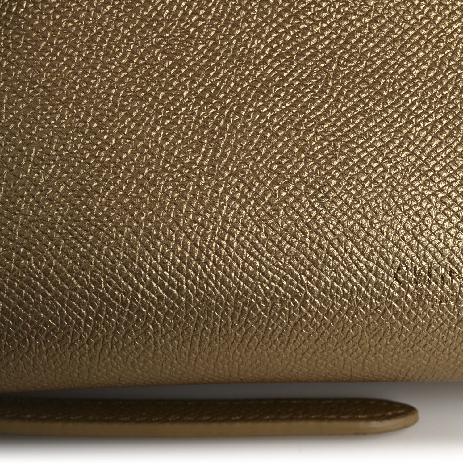Celine Laminated Calfskin Nano Belt Bag Gold 6 of 13