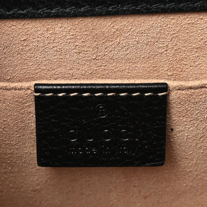 Gucci Calfskin Web Crystal Butterfly Stripe Small Totem Shoulder Bag Black 6 of 10