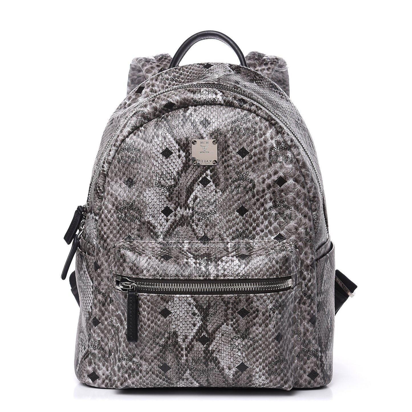 Visetos Snakeskin Printed Small Stark Backpack Light Grey