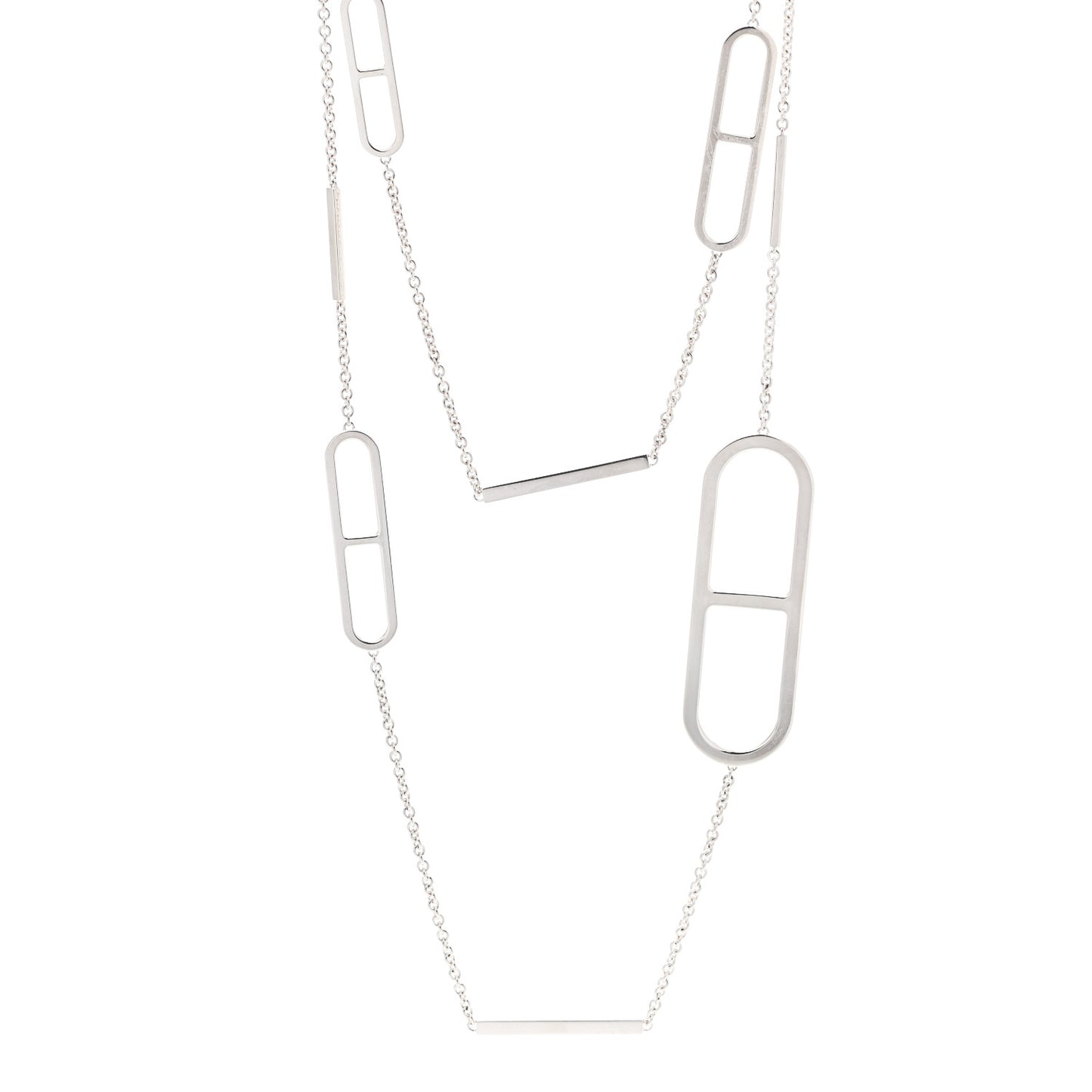Sterling Silver Ever Chaine d'Ancre Long Necklace 120