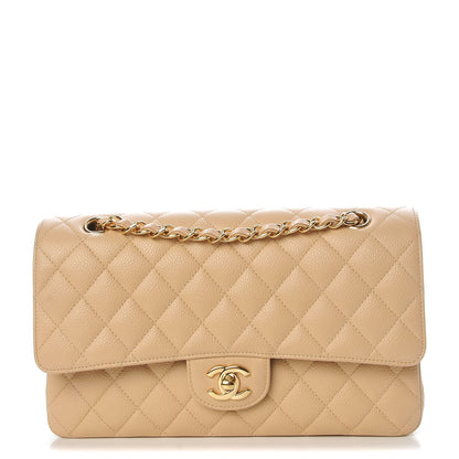 Chanel Caviar Quilted Medium Double Flap Beige Clair 1 of 8
