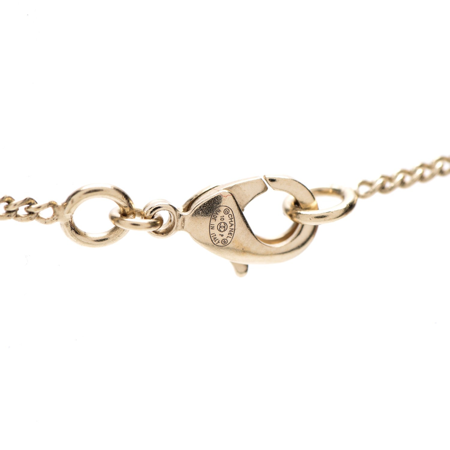 Chanel Enamel CC Camellia Pendant Necklace Gold 5 of 5