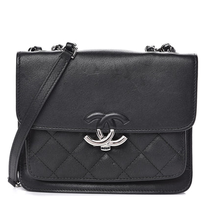Chanel Grained Calfskin Quilted Small CC Box Flap Black 1 of 14