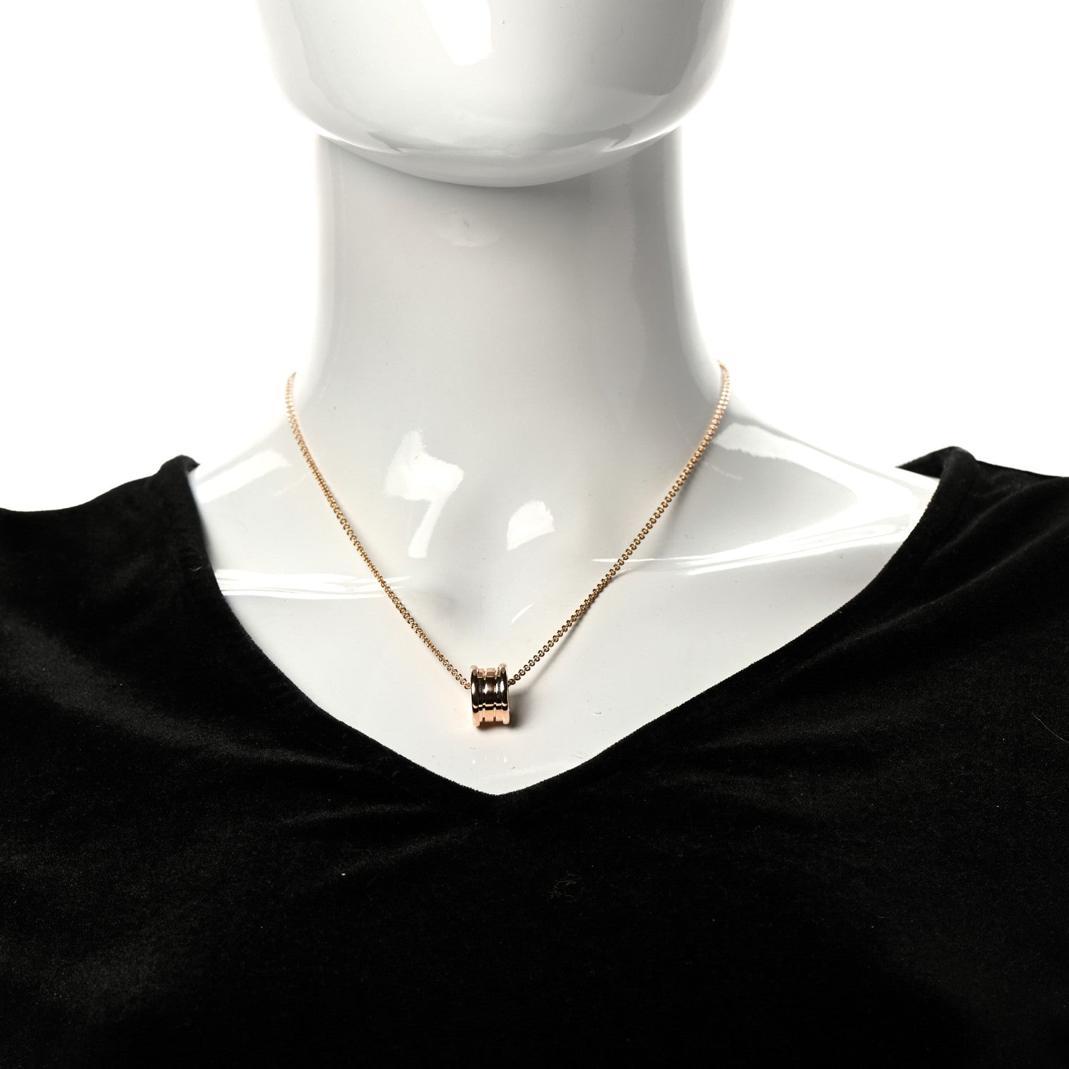 Bulgari 18K Rose Gold B.Zero1 Pendant Necklace 2 of 8