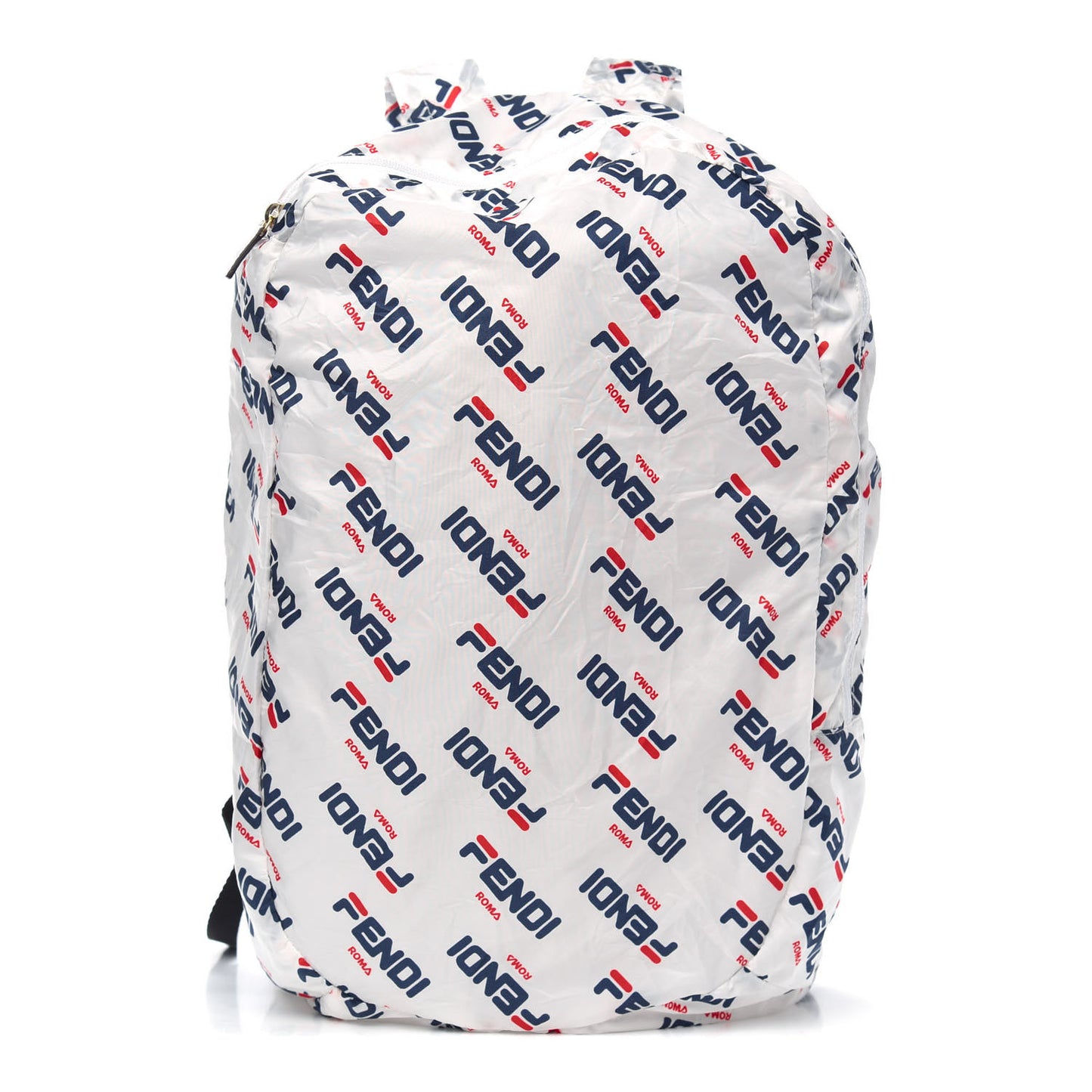 X FILA Calfskin Mania Backpack Help Bag Charm White Blueberry Multicolor