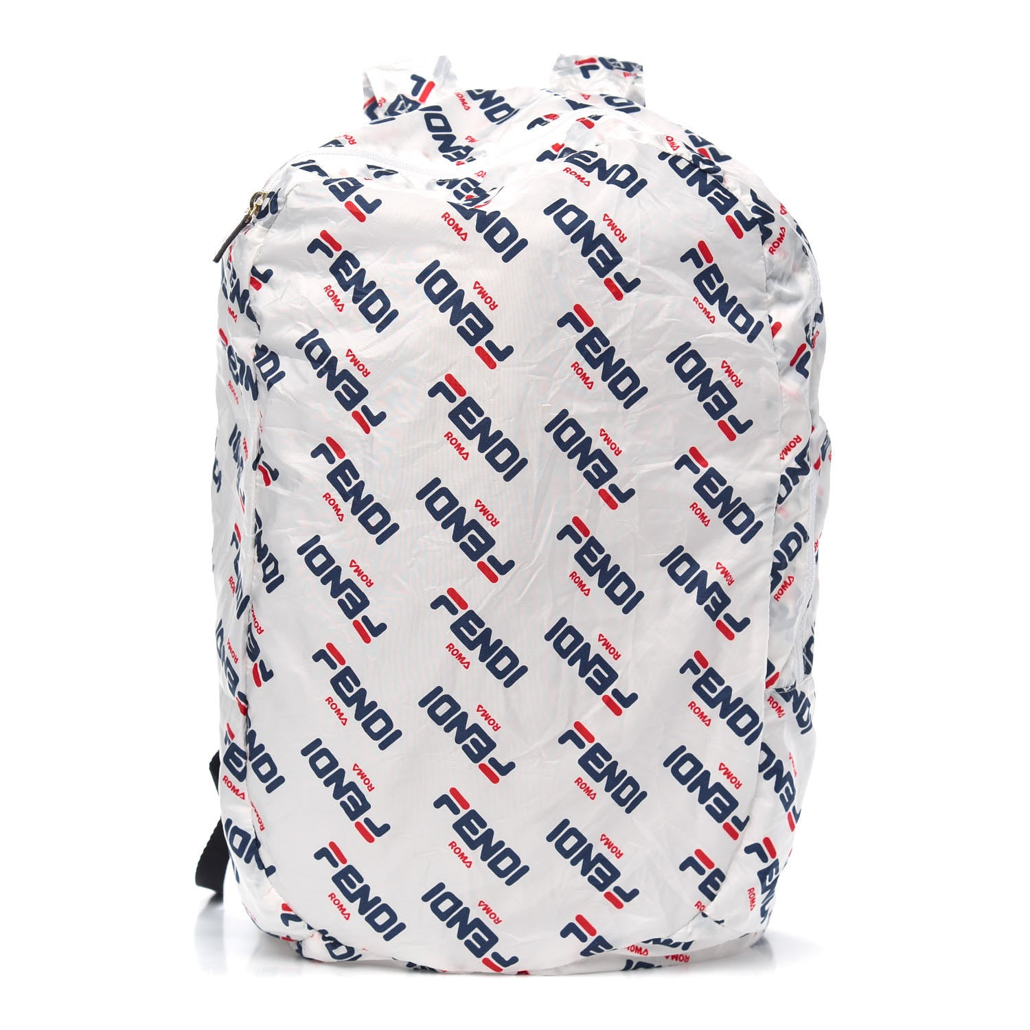 Fendi X FILA Calfskin Mania Backpack Help Bag Charm White Blueberry Multicolor 1 of 10