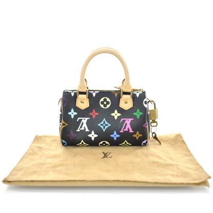 Louis Vuitton Monogram Multicolor Mini Sac HL Speedy Black 3 of 9