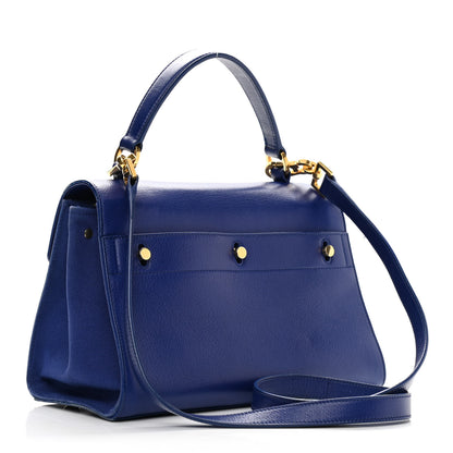 Saint Laurent Calfskin Canvas Small Muse Two Blue 2 of 20