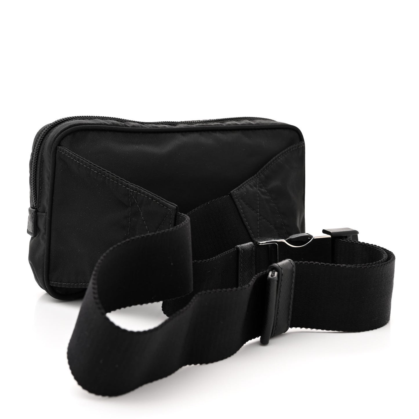 Re-Nylon Saffiano Belt Bag Black