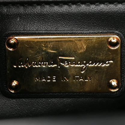 Salvatore Ferragamo Calfskin Thea Top Handle Bag Black 6 of 11