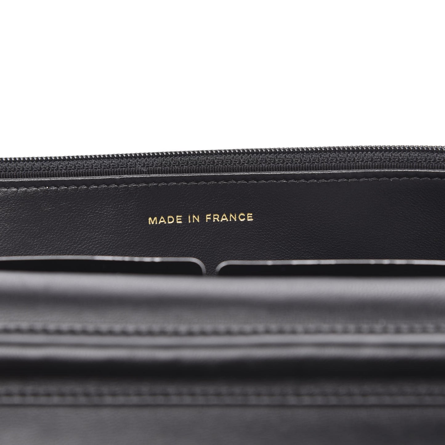 Lambskin Quilted Camellia Wallet On Chain WOC Black