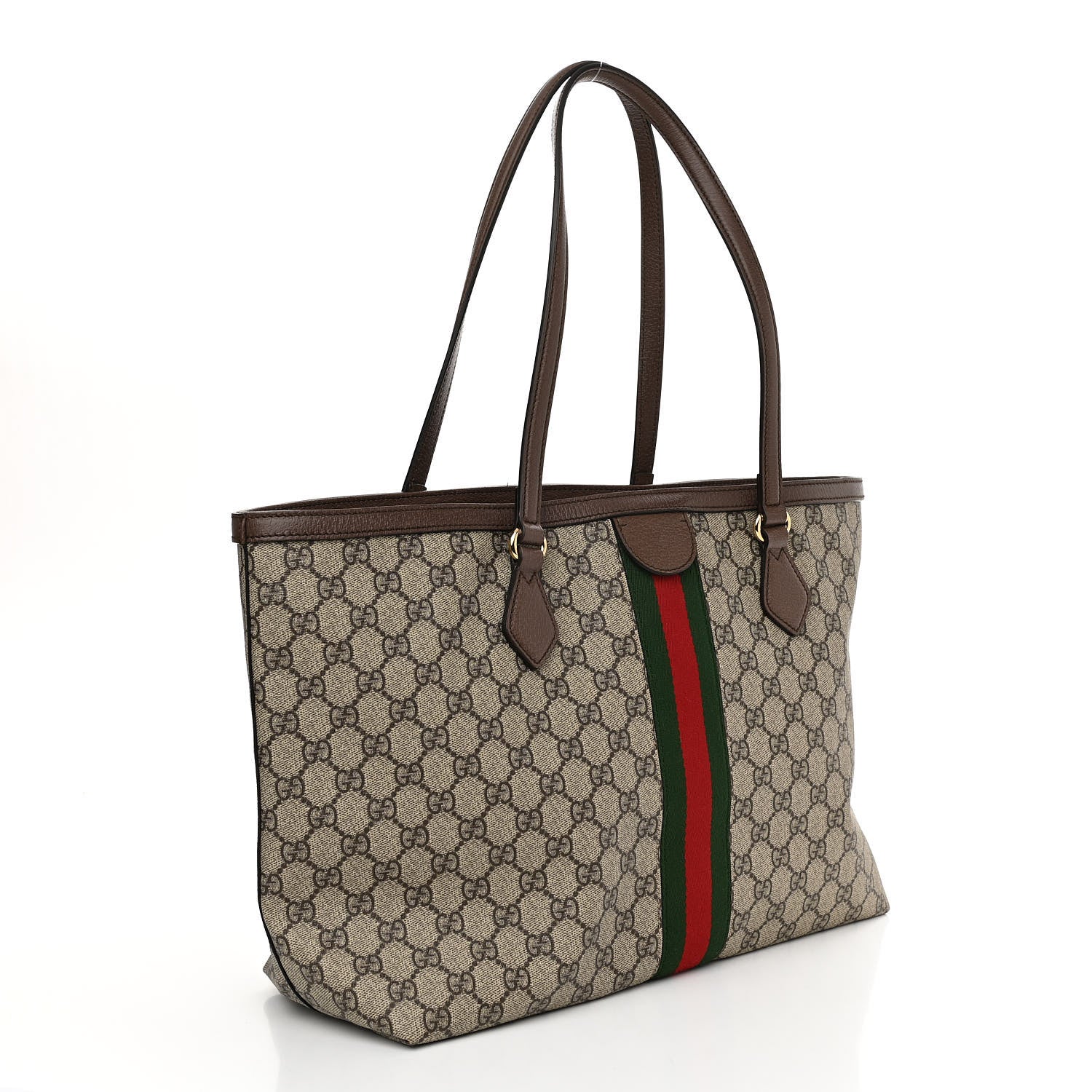 Gucci GG Supreme Monogram Medium Ophidia Shopping Tote Brown 3 of 10