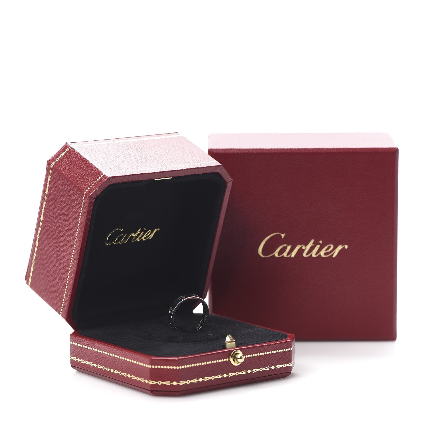 Cartier 18K White Gold 3.5mm LOVE Wedding Band Ring 49 5 5 of 5