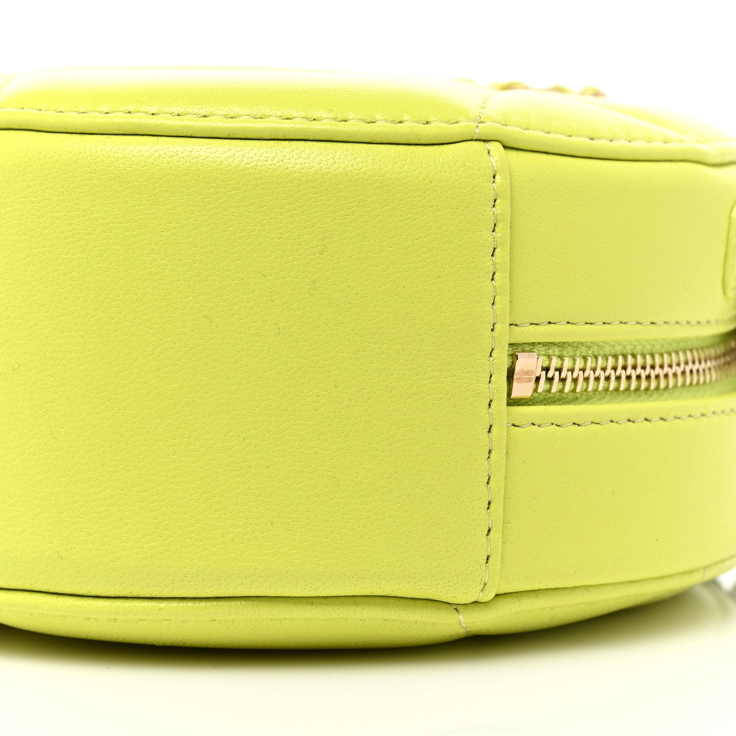 Chanel Lambskin Quilted Chanel 19 Round Clutch With Chain Yellow 7 of 8