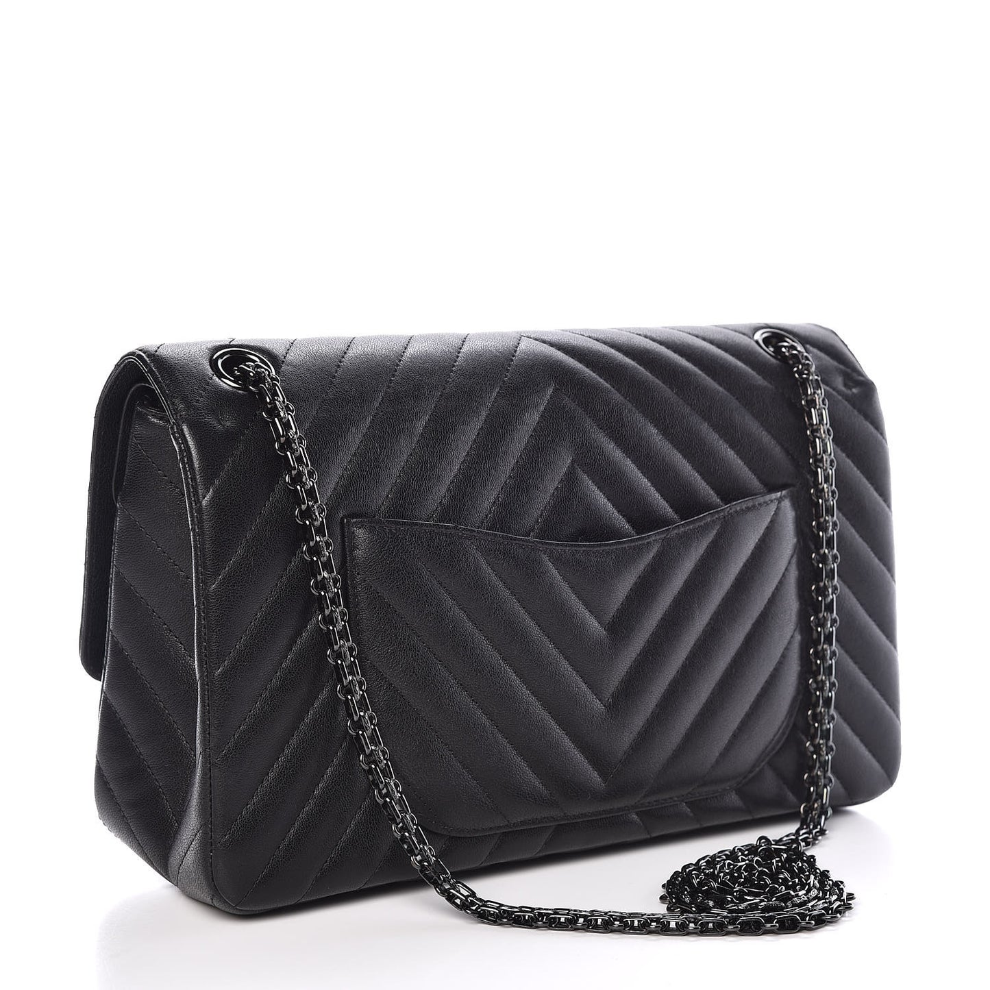 Sheepskin Chevron Quilted 2.55 Reissue 226 Flap So Black