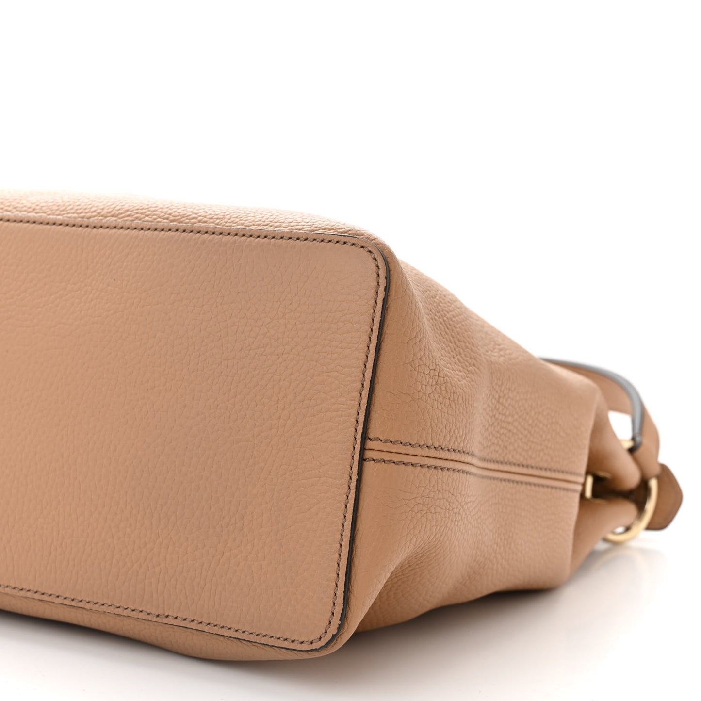 Pebbled Calfskin Large Soho Hobo Camelia