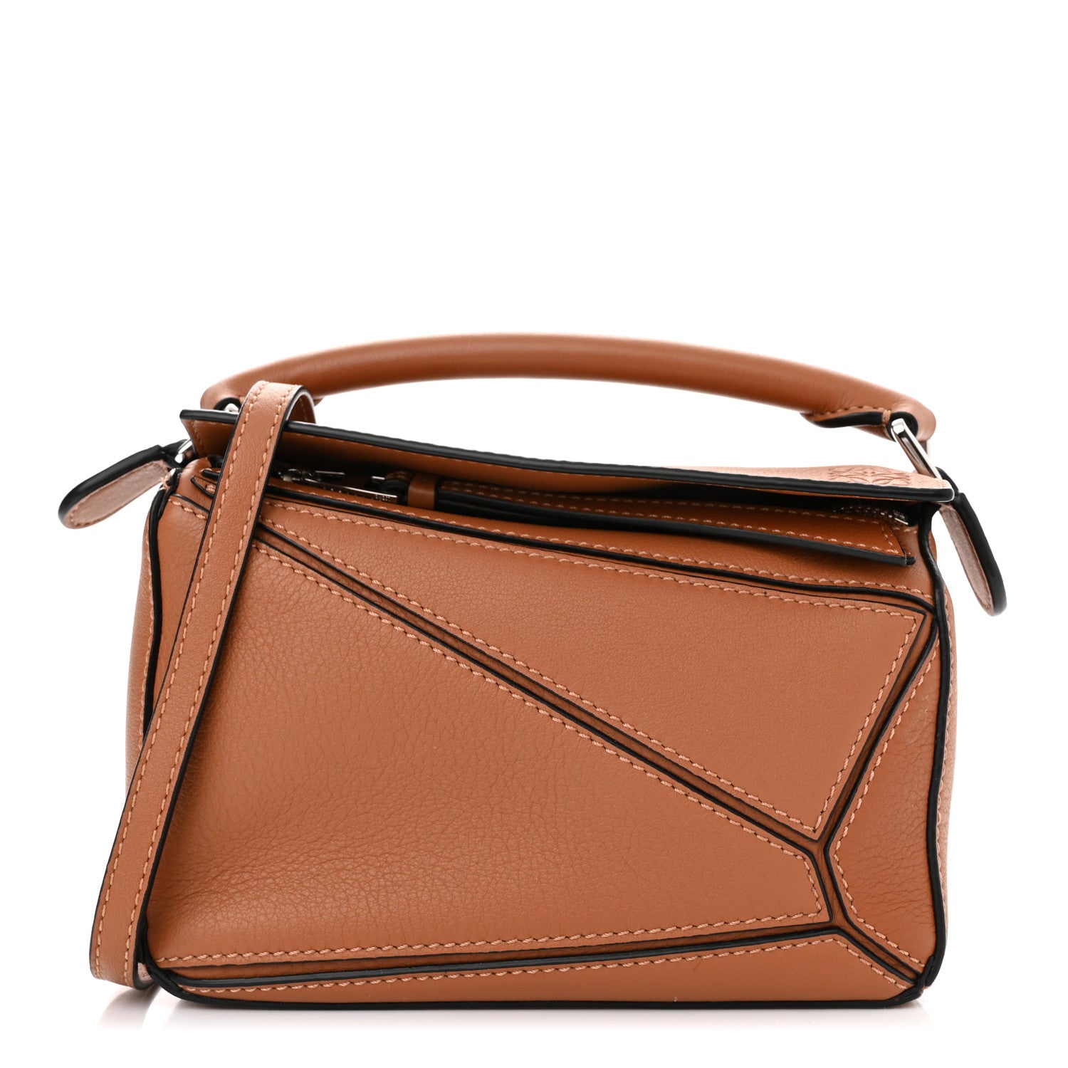 Loewe Calfskin Mini Puzzle Bag Tan 1 of 10