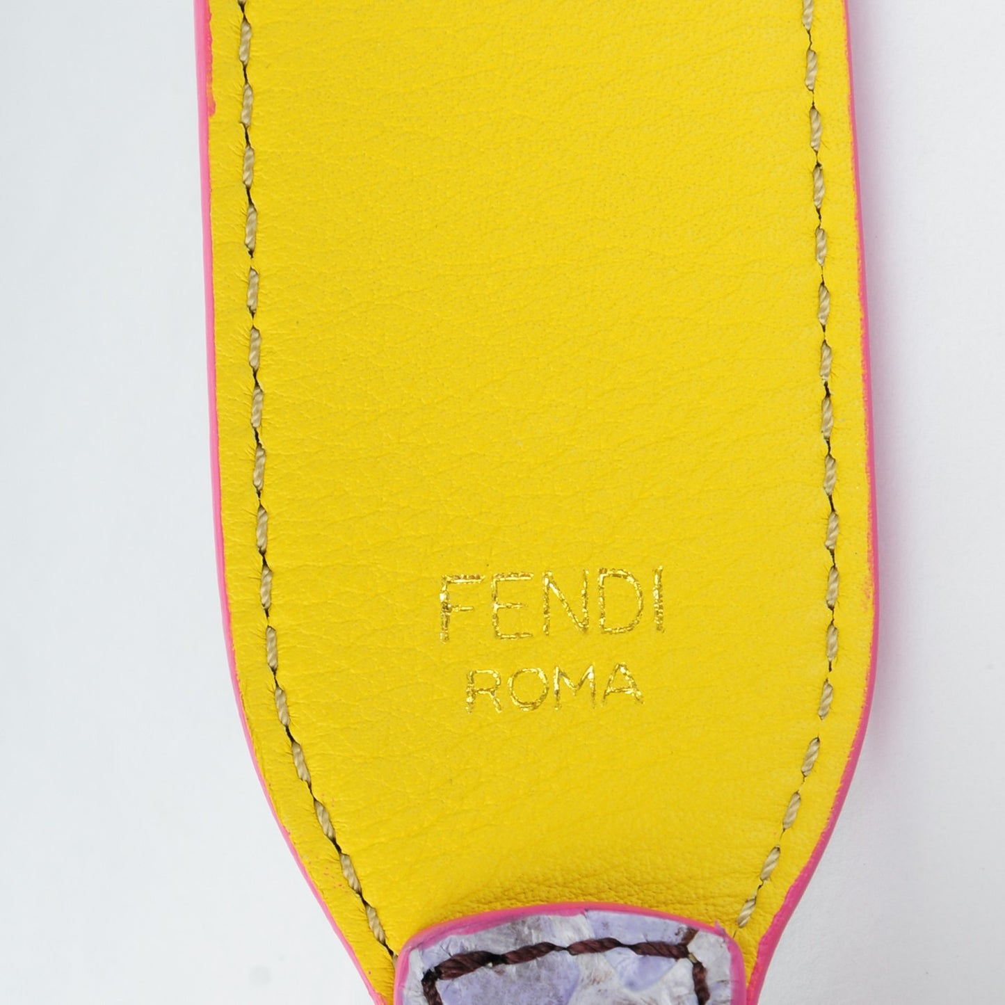 Shiny Python Vitello Dolce Strap You Purple Yellow