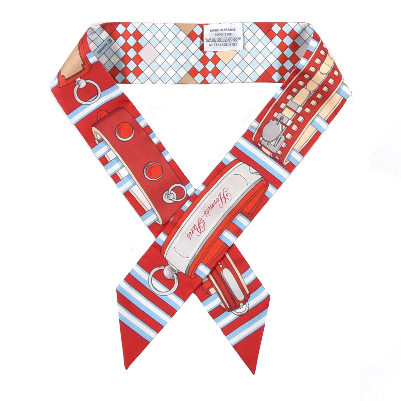 Silk Colliers De Chiens Remix Twilly Rouge Ciel Gris Perle