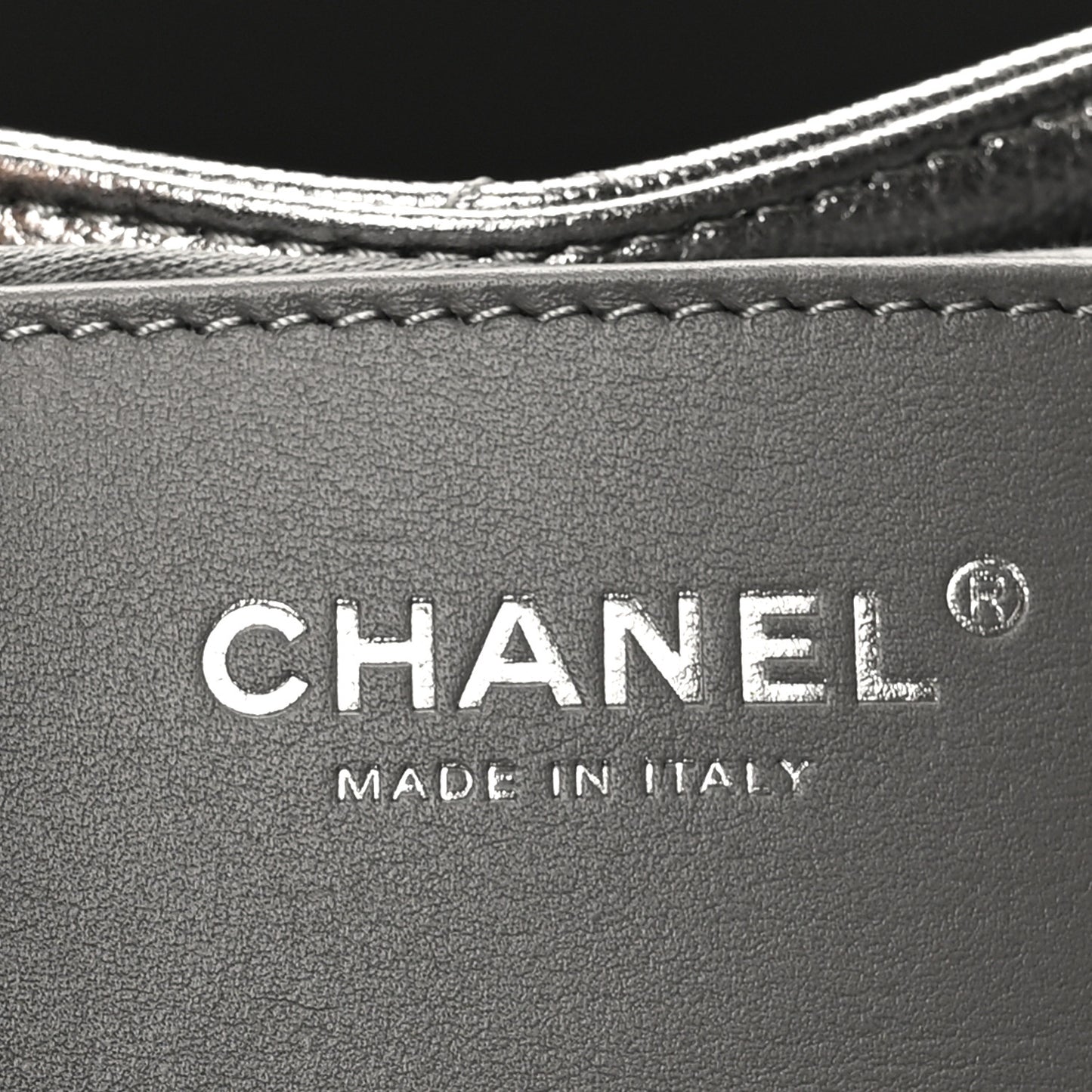 Metallic Caviar Quilted Small Chanel 25 Handbag Anthracite