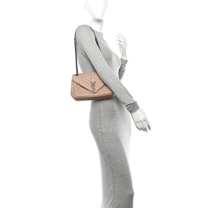 Saint Laurent Calfskin Tri-Quilt Monogram Medium College Bag Pink 3 of 10