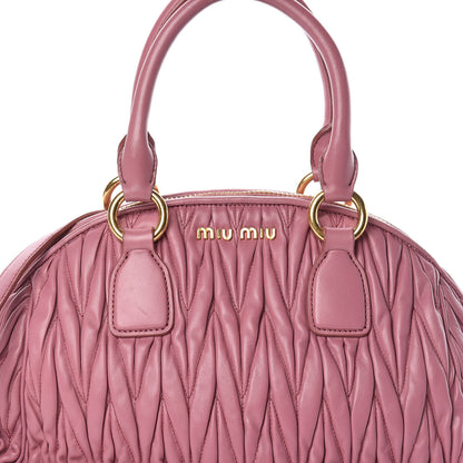 Miu Miu Nappa Matelasse Bauletto Top Handle Loto 9 of 9
