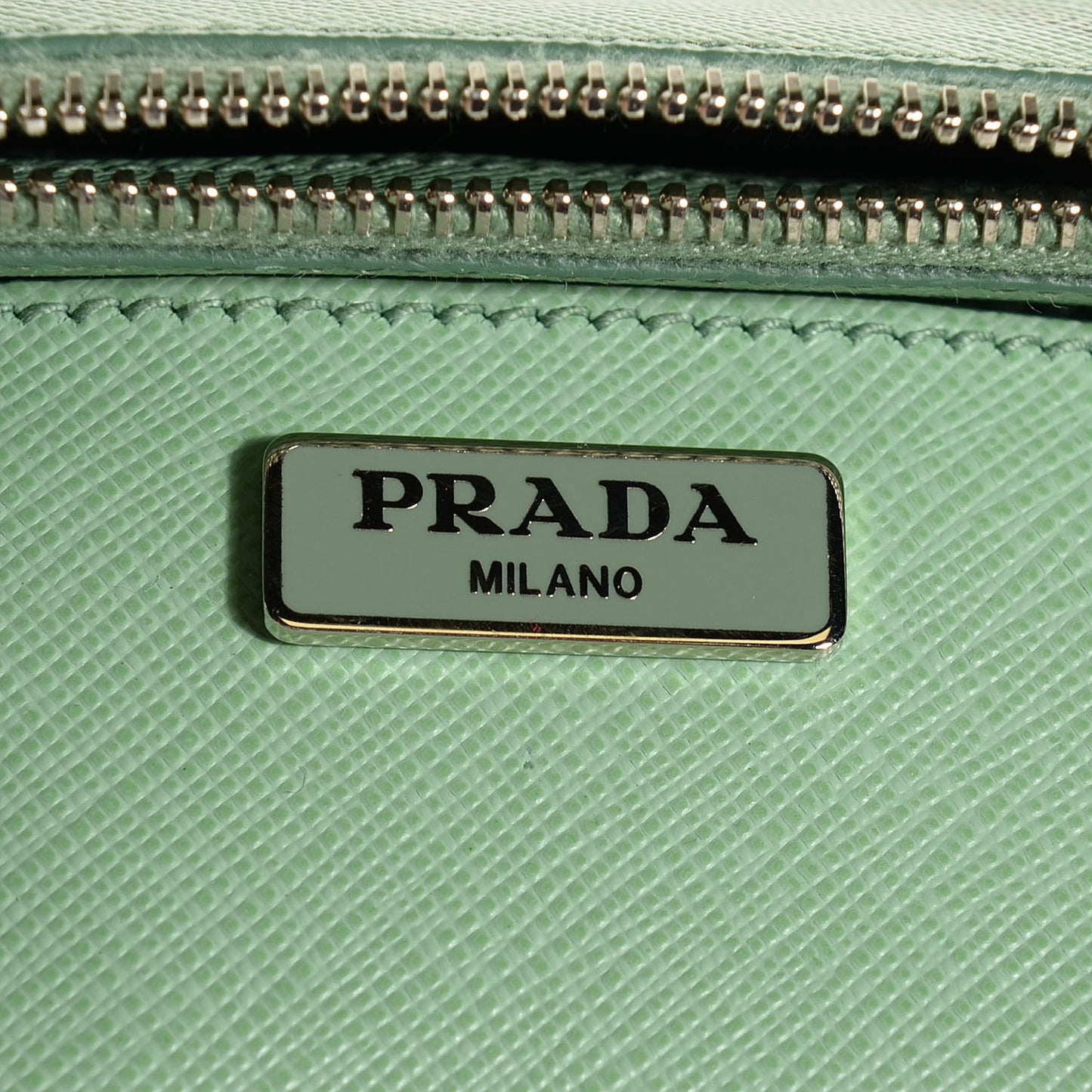 Saffiano Lux Mini Galleria Double Zip Tote Acquamarina