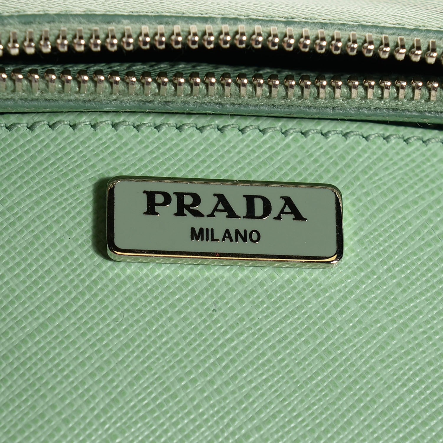 Prada Saffiano Lux Mini Galleria Double Zip Tote Acquamarina 7 of 10