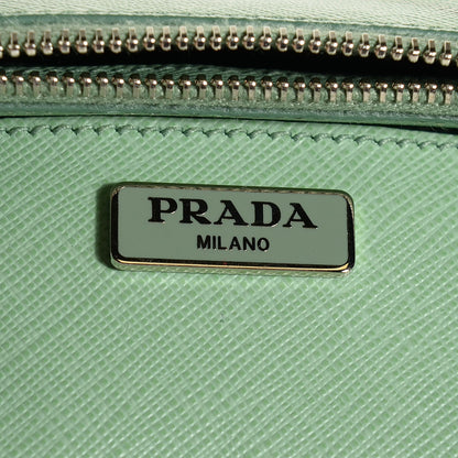 Prada Saffiano Lux Mini Galleria Double Zip Tote Acquamarina 7 of 10