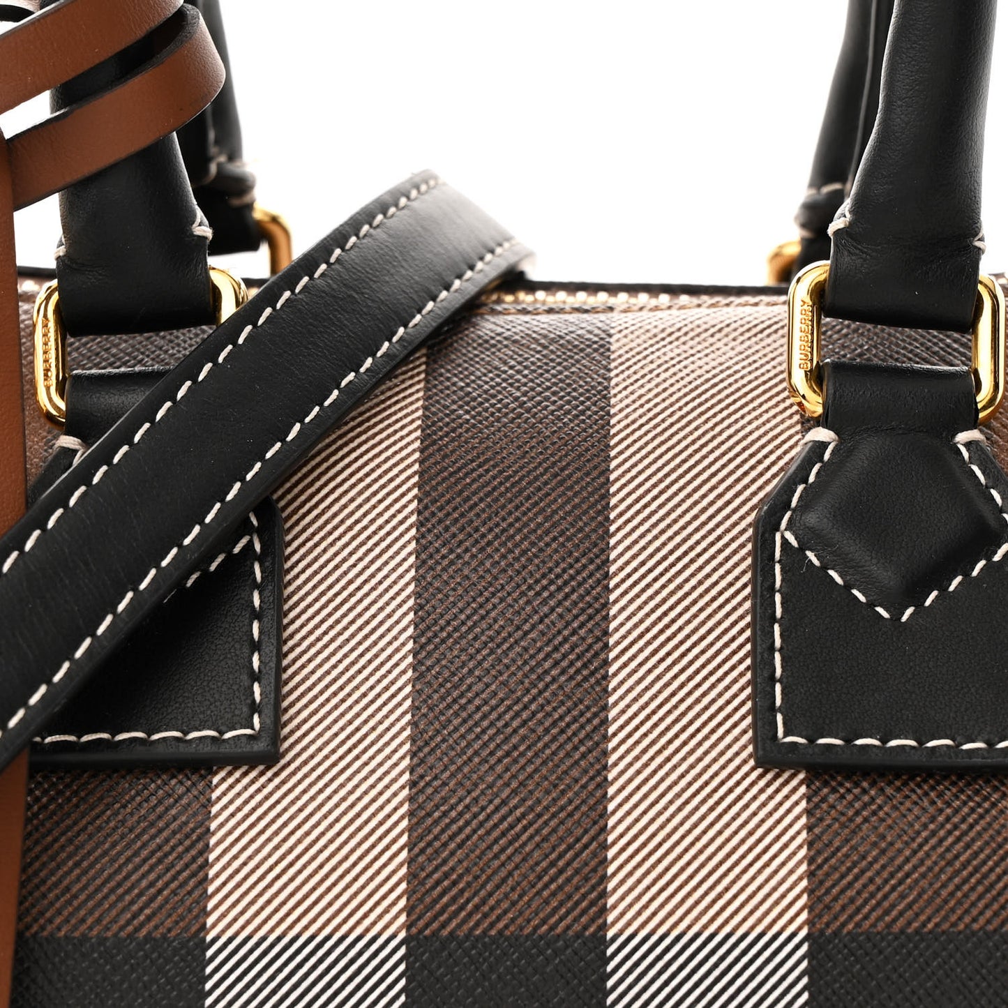 E-canvas Check Mini Bowling Bag Dark Birch Brown