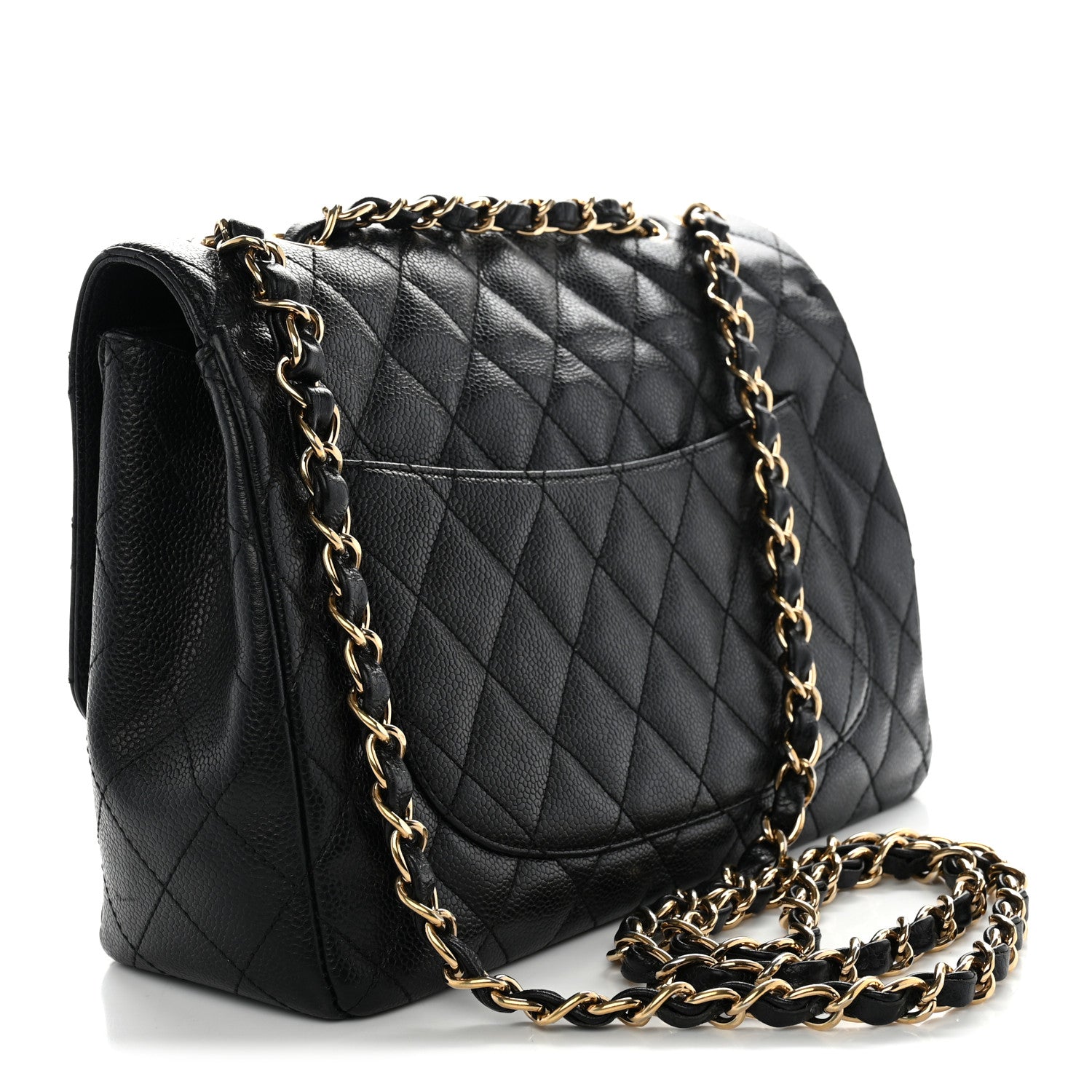 Chanel Caviar Quilted Jumbo Single Flap Black 3 of 14