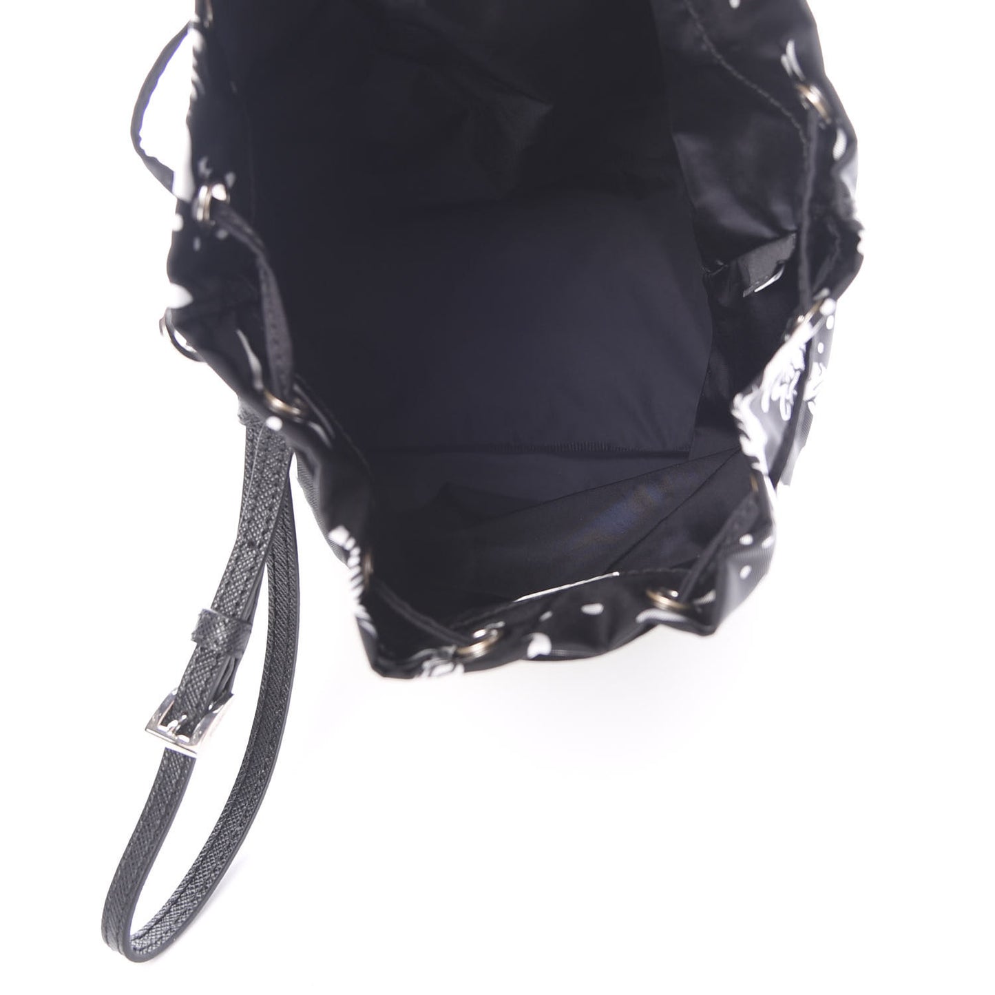 Saffiano Tessuto Nylon Sirene Bucket Wristlet Mango