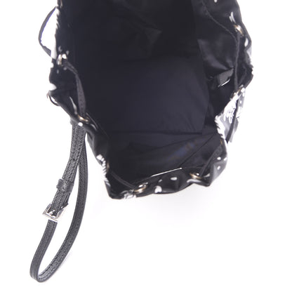Prada Saffiano Tessuto Nylon Sirene Bucket Wristlet Mango 4 of 10
