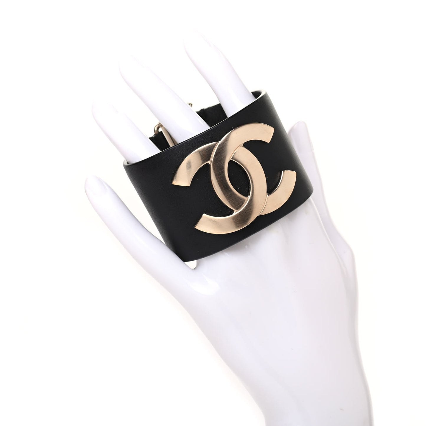 Calfskin CC Wide Cuff M Black
