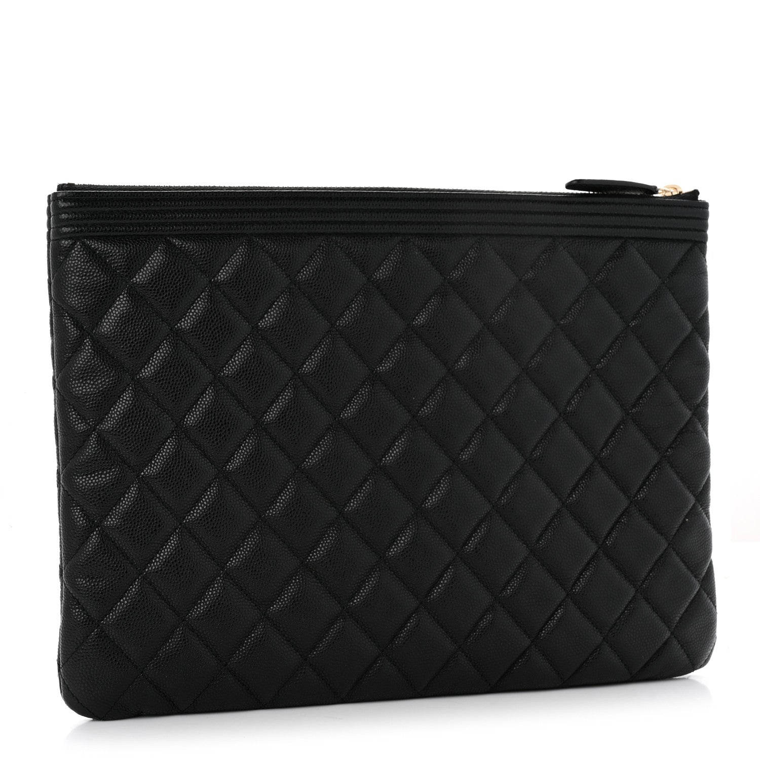 Chanel Caviar Quilted Medium Boy Cosmetic Case Black 3 of 10