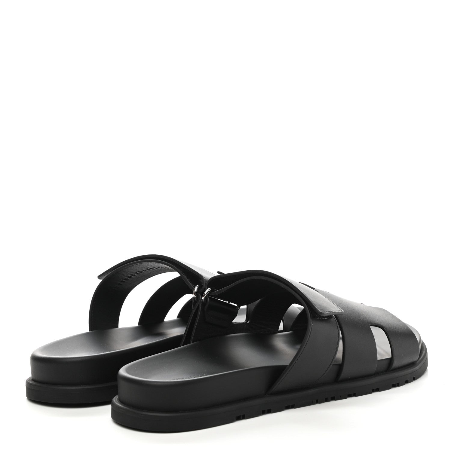 Hermes Calfskin Mens Chypre Sandals 43 Black 4 of 10