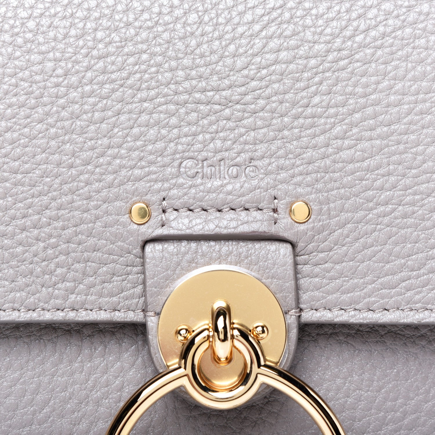 Chloe Calfskin Large Tess Bag Motty Grey 9 of 11