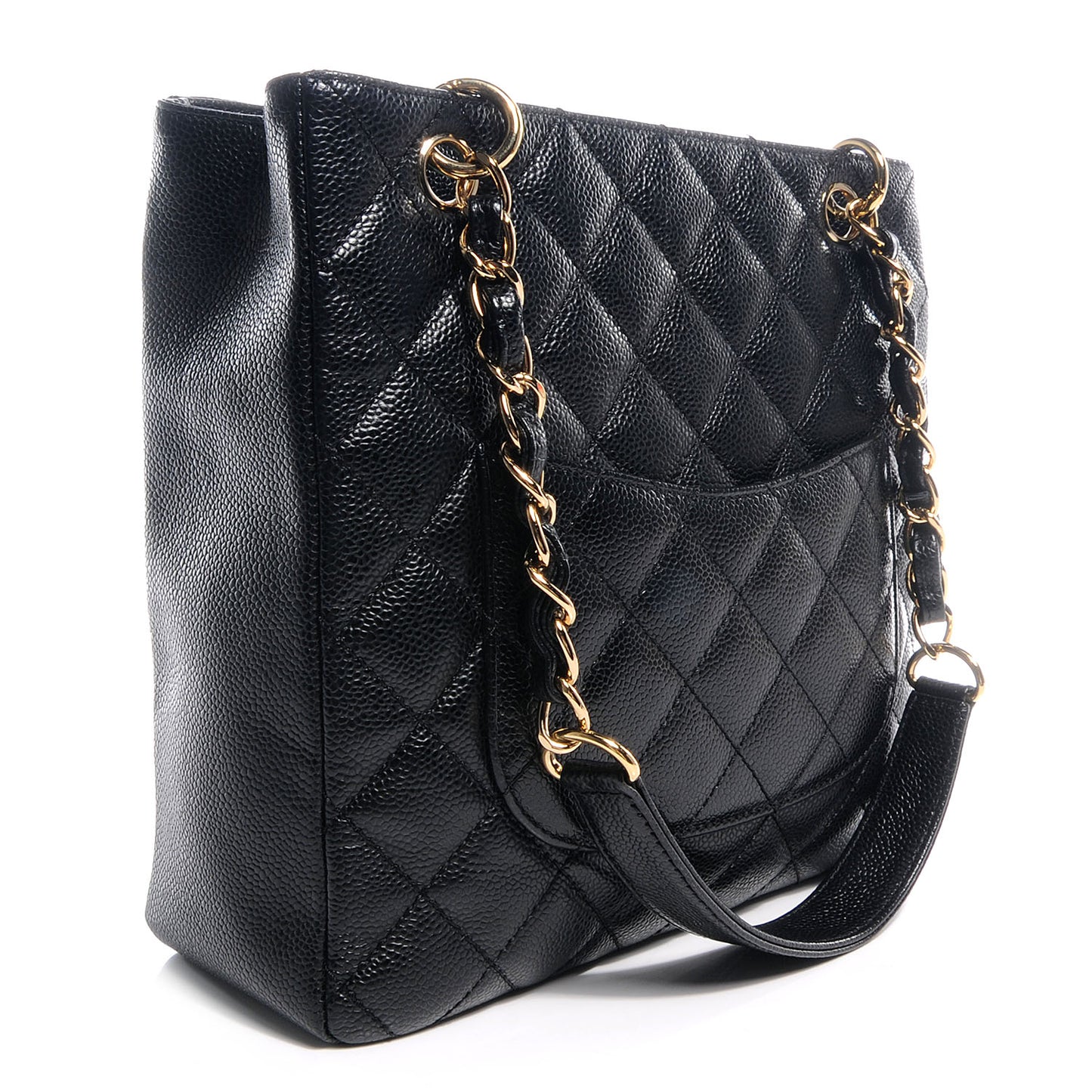 Caviar Petit Shopping Tote PST Black