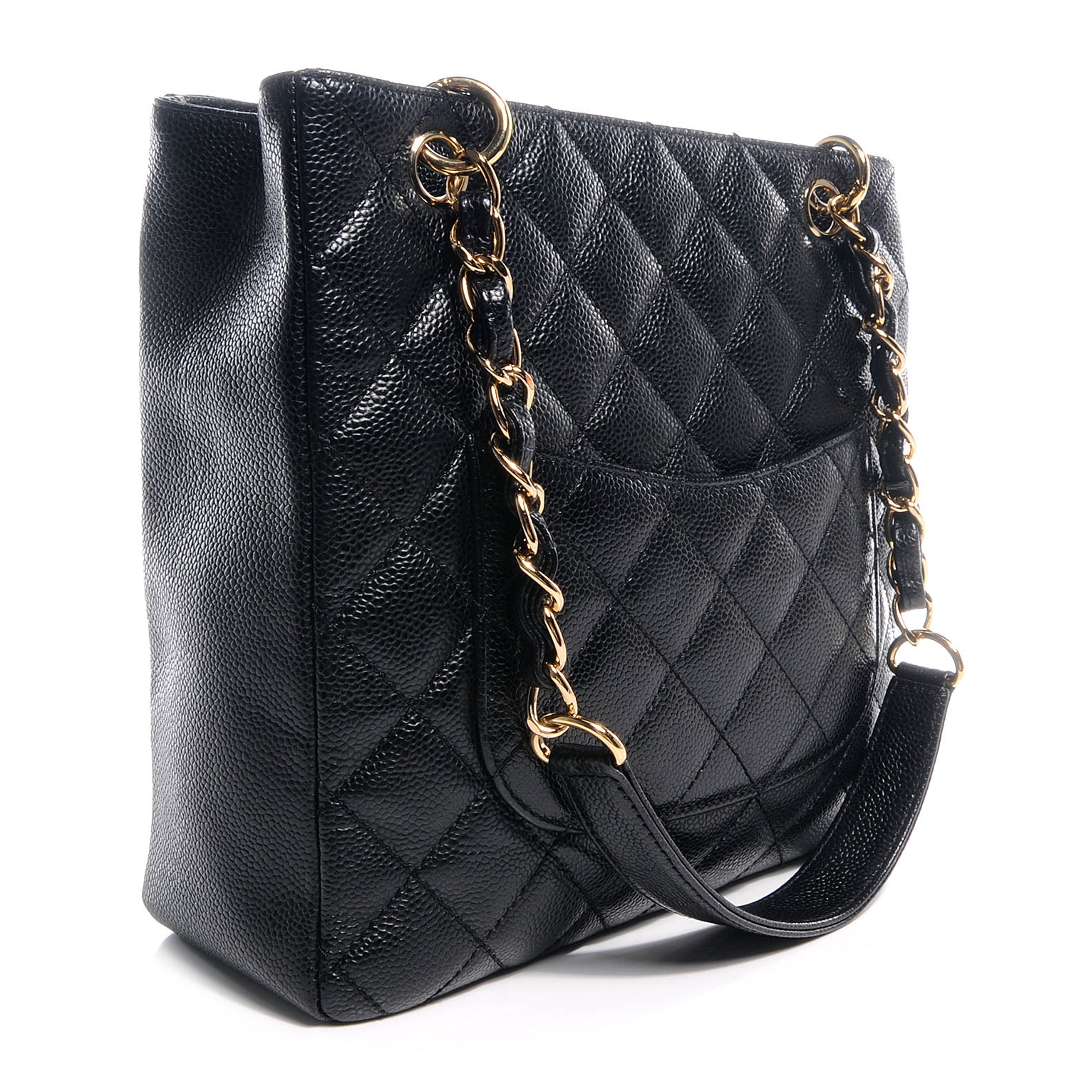 Chanel Caviar Petit Shopping Tote PST Black 3 of 9